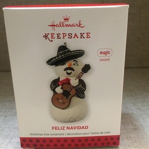 Hallmark “Magic Sound” Mariachi Snowman Ornament